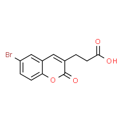 ChemSpider 2D Image | 3-(6-Bromo-2-oxo-2H-chromen-3-yl)propanoic acid | C12H9BrO4