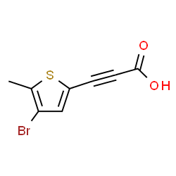 ChemSpider 2D Image | 3-(4-Bromo-5-methyl-2-thienyl)-2-propynoic acid | C8H5BrO2S