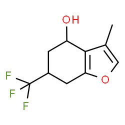 ChemSpider 2D Image | 3-Methyl-6-(trifluoromethyl)-4,5,6,7-tetrahydro-1-benzofuran-4-ol | C10H11F3O2