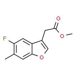 ChemSpider 2D Image | Methyl (5-fluoro-6-methyl-1-benzofuran-3-yl)acetate | C12H11FO3