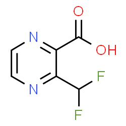 ChemSpider 2D Image | 3-(Difluoromethyl)-2-pyrazinecarboxylic acid | C6H4F2N2O2
