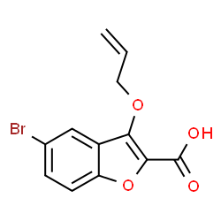 ChemSpider 2D Image | 3-(Allyloxy)-5-bromo-1-benzofuran-2-carboxylic acid | C12H9BrO4
