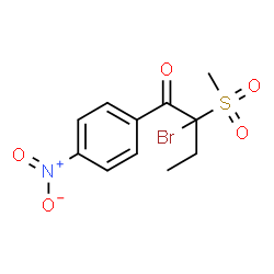 ChemSpider 2D Image | 2-Bromo-2-(methylsulfonyl)-1-(4-nitrophenyl)-1-butanone | C11H12BrNO5S