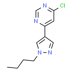 ChemSpider 2D Image | 4-(1-Butyl-1H-pyrazol-4-yl)-6-chloropyrimidine | C11H13ClN4