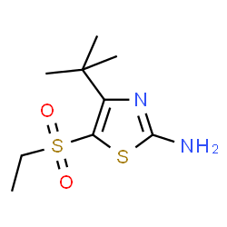 ChemSpider 2D Image | 4-tert-butyl-5-(ethanesulfonyl)-1,3-thiazol-2-amine | C9H16N2O2S2