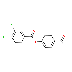 ChemSpider 2D Image | 4-[(3,4-Dichlorobenzoyl)oxy]benzoic acid | C14H8Cl2O4