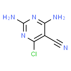 ChemSpider 2D Image | 2,4-Diamino-6-chloro-5-pyrimidinecarbonitrile | C5H4ClN5