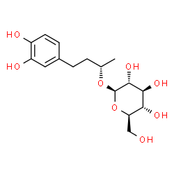 ChemSpider 2D Image | (2S)-4-(3,4-Dihydroxyphenyl)-2-butanyl beta-D-glucopyranoside | C16H24O8