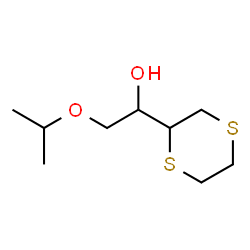 ChemSpider 2D Image | 1-(1,4-Dithian-2-yl)-2-isopropoxyethanol | C9H18O2S2