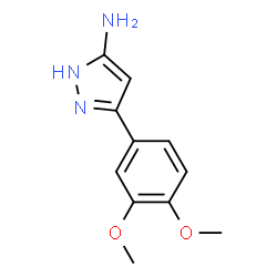ChemSpider 2D Image | 3-(3,4-Dimethoxyphenyl)-1H-pyrazol-5-amine | C11H13N3O2