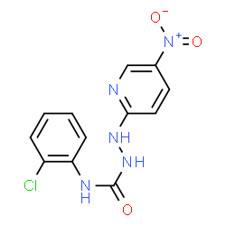 ChemSpider 2D Image | N-(2-Chlorophenyl)-2-(5-nitro-2-pyridinyl)hydrazinecarboxamide | C12H10ClN5O3
