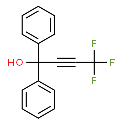 ChemSpider 2D Image | 4,4,4-Trifluoro-1,1-diphenyl-2-butyn-1-ol | C16H11F3O