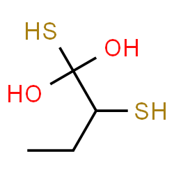 ChemSpider 2D Image | 1,2-Disulfanyl-1,1-butanediol | C4H10O2S2