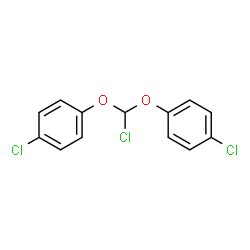 ChemSpider 2D Image | 1,1'-[(Chloromethylene)bis(oxy)]bis(4-chlorobenzene) | C13H9Cl3O2