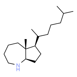 ChemSpider 2D Image | (5aR,6R,8aR)-5a-Methyl-6-[(2S)-6-methyl-2-heptanyl]decahydrocyclopenta[b]azepine | C18H35N