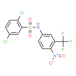 ChemSpider 2D Image | 2,5-Dichloro-N-[4-nitro-3-(trifluoromethyl)phenyl]benzenesulfonamide | C13H7Cl2F3N2O4S