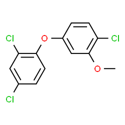 ChemSpider 2D Image | 2,4-Dichloro-1-(4-chloro-3-methoxyphenoxy)benzene | C13H9Cl3O2