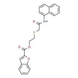 ChemSpider 2D Image | 2-{[2-(1-Naphthylamino)-2-oxoethyl]sulfanyl}ethyl 1-benzofuran-2-carboxylate | C23H19NO4S