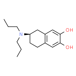 ChemSpider 2D Image | (6R)-6-(Dipropylamino)-5,6,7,8-tetrahydro-2,3-naphthalenediol | C16H25NO2