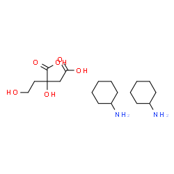 ChemSpider 2D Image | 2-Hydroxy-2-(2-hydroxyethyl)succinic acid - cyclohexanamine (1:2) | C18H36N2O6