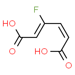 ChemSpider 2D Image | (2Z,4Z)-3-Fluoro-2,4-hexadienedioic acid | C6H5FO4