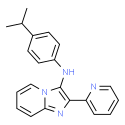 ChemSpider 2D Image | N-(4-Isopropylphenyl)-2-(2-pyridinyl)imidazo[1,2-a]pyridin-3-amine | C21H20N4