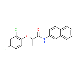 ChemSpider 2D Image | 2-(2,4-Dichlorophenoxy)-N-(2-naphthyl)propanamide | C19H15Cl2NO2