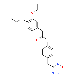 ChemSpider 2D Image | Benzeneacetamide, 3,4-diethoxy-N-[4-[2-(hydroxyamino)-2-iminoethyl]phenyl]- | C20H25N3O4