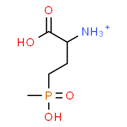 ChemSpider 2D Image | 1-Carboxy-3-[hydroxy(methyl)phosphoryl]-1-propanaminium | C5H13NO4P