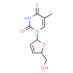 ChemSpider 2D Image | 1-[5-(Hydroxymethyl)-2,5-dihydro-2-furanyl]-5-methyl-4-thioxo-3,4-dihydro-2(1H)-pyrimidinone | C10H12N2O3S