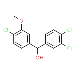 ChemSpider 2D Image | (4-Chloro-3-methoxyphenyl)(3,4-dichlorophenyl)methanol | C14H11Cl3O2