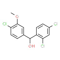 ChemSpider 2D Image | (4-Chloro-3-methoxyphenyl)(2,4-dichlorophenyl)methanol | C14H11Cl3O2