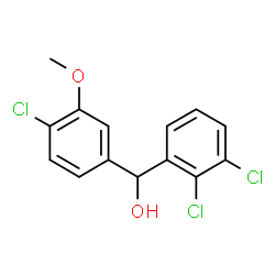 ChemSpider 2D Image | (4-Chloro-3-methoxyphenyl)(2,3-dichlorophenyl)methanol | C14H11Cl3O2