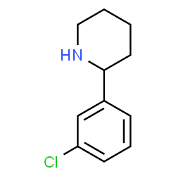 ChemSpider 2D Image | 2-(3-Chlorophenyl)piperidine | C11H14ClN