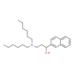 ChemSpider 2D Image | 3-(Dihexylamino)-1-(2-naphthyl)-1-propanol | C25H39NO