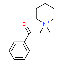 ChemSpider 2D Image | 1-Methyl-1-(2-oxo-2-phenylethyl)piperidinium | C14H20NO