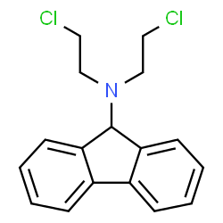 ChemSpider 2D Image | N,N-Bis(2-chloroethyl)-9H-fluoren-9-amine | C17H17Cl2N