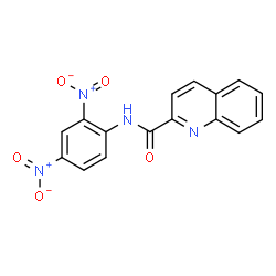 ChemSpider 2D Image | N-(2,4-Dinitrophenyl)-2-quinolinecarboxamide | C16H10N4O5