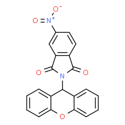ChemSpider 2D Image | 5-nitro-2-(9H-xanthen-9-yl)isoindole-1,3-dione | C21H12N2O5
