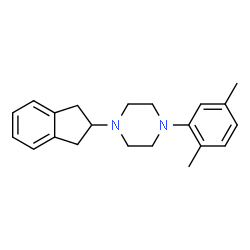 ChemSpider 2D Image | 1-(2,3-Dihydro-1H-inden-2-yl)-4-(2,5-dimethylphenyl)piperazine | C21H26N2