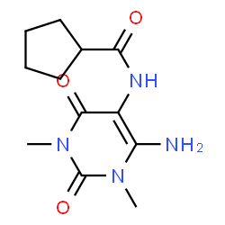 ChemSpider 2D Image | 6-Amino-5-[(cyclopentanecarbonyl)amino]-1,3-dimethyl Uracil | C12H18N4O3