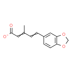 ChemSpider 2D Image | 5-(1,3-Benzodioxol-5-yl)-3-methyl-2,4-pentadienoate | C13H11O4