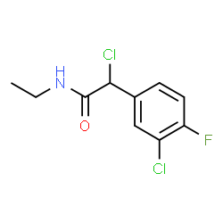 ChemSpider 2D Image | 2-Chloro-2-(3-chloro-4-fluorophenyl)-N-ethylacetamide | C10H10Cl2FNO