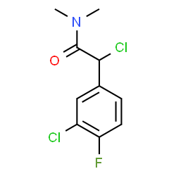 ChemSpider 2D Image | 2-Chloro-2-(3-chloro-4-fluorophenyl)-N,N-dimethylacetamide | C10H10Cl2FNO