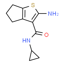 ChemSpider 2D Image | 2-amino-N-cyclopropyl-4H,5H,6H-cyclopenta[b]thiophene-3-carboxamide | C11H14N2OS