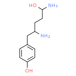 ChemSpider 2D Image | 4-(2,5-Diamino-5-hydroxypentyl)phenol | C11H18N2O2