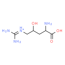 ChemSpider 2D Image | 5-[(Diaminomethylene)ammonio]-4-hydroxynorvaline | C6H15N4O3