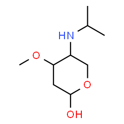 ChemSpider 2D Image | 2,4-Dideoxy-4-(isopropylamino)-3-O-methylpentopyranose | C9H19NO3