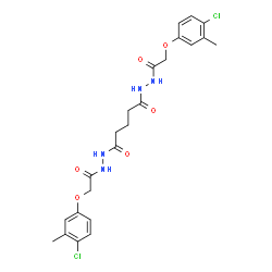ChemSpider 2D Image | N'~1~,N'~5~-Bis[(4-chloro-3-methylphenoxy)acetyl]pentanedihydrazide | C23H26Cl2N4O6