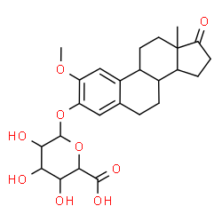ChemSpider 2D Image | 2-Methoxy-17-oxoestra-1(10),2,4-trien-3-yl hexopyranosiduronic acid | C25H32O9
